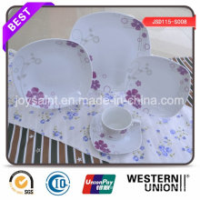 Porcelana cuadrada Dinnerset de la forma 20PCS